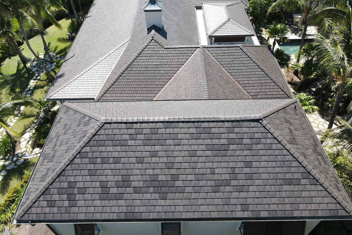 New Enviroshake hip roof on a Harbour Island home